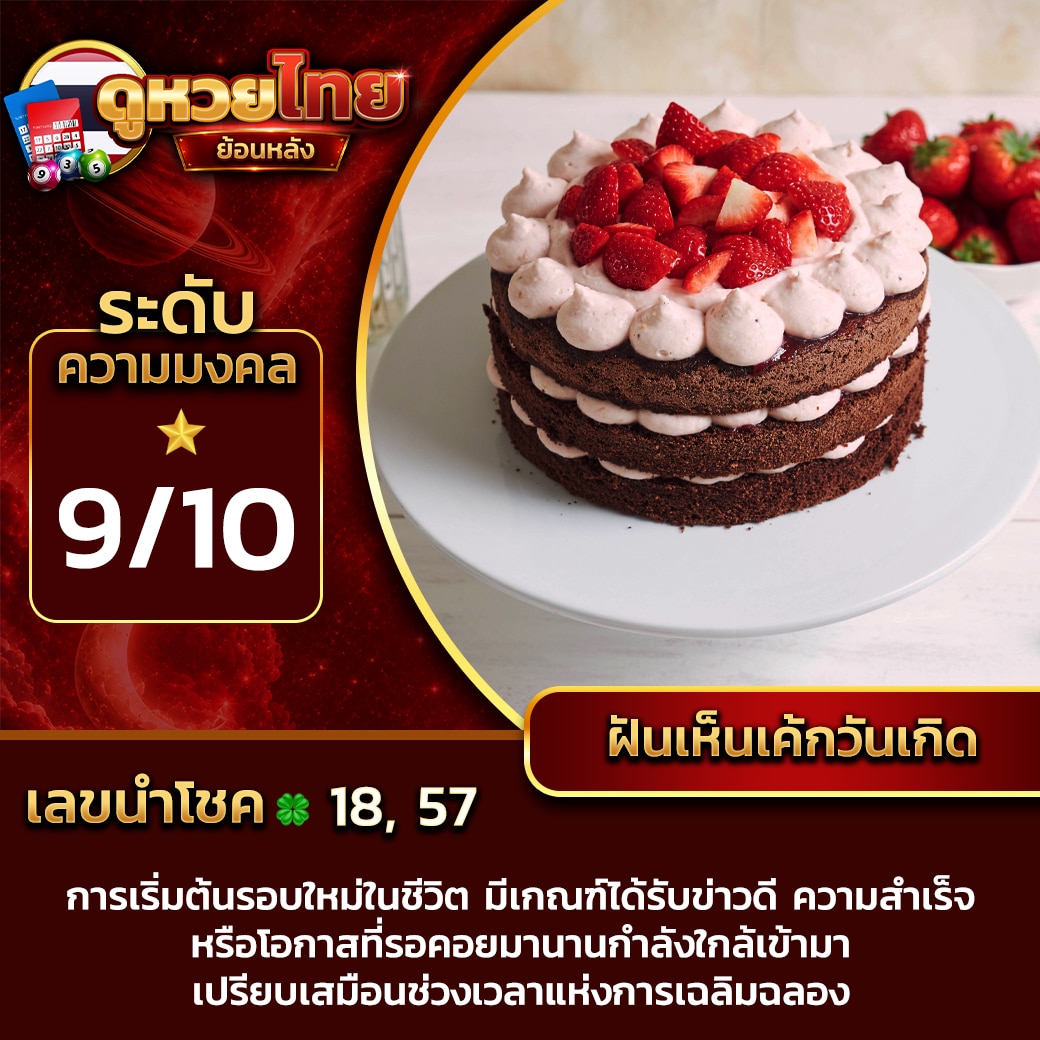 ฝันเห็นเค้กวันเกิด