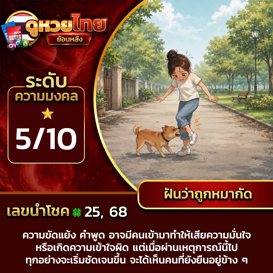 ฝันว่าถูกหมากัด
