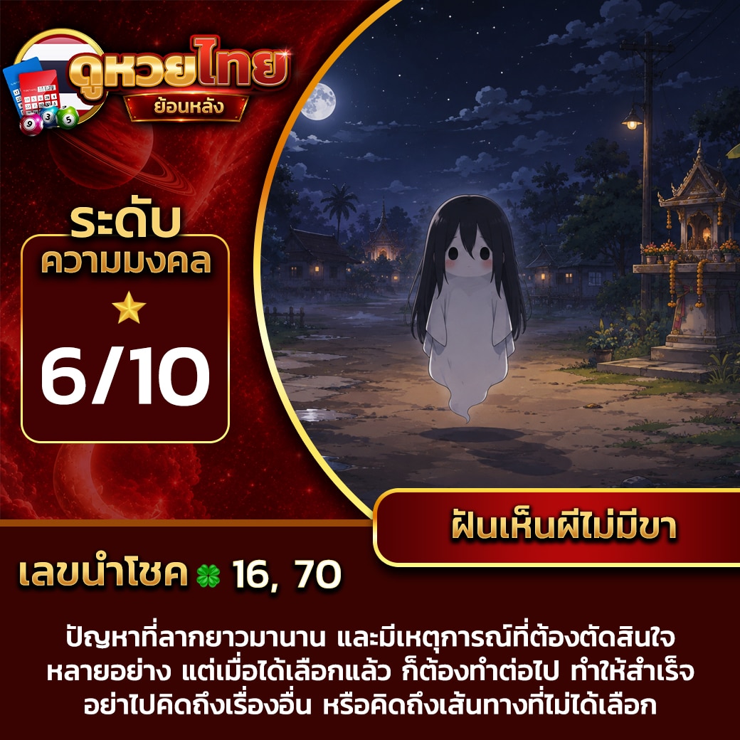 ฝันเห็นผีไม่มีขา