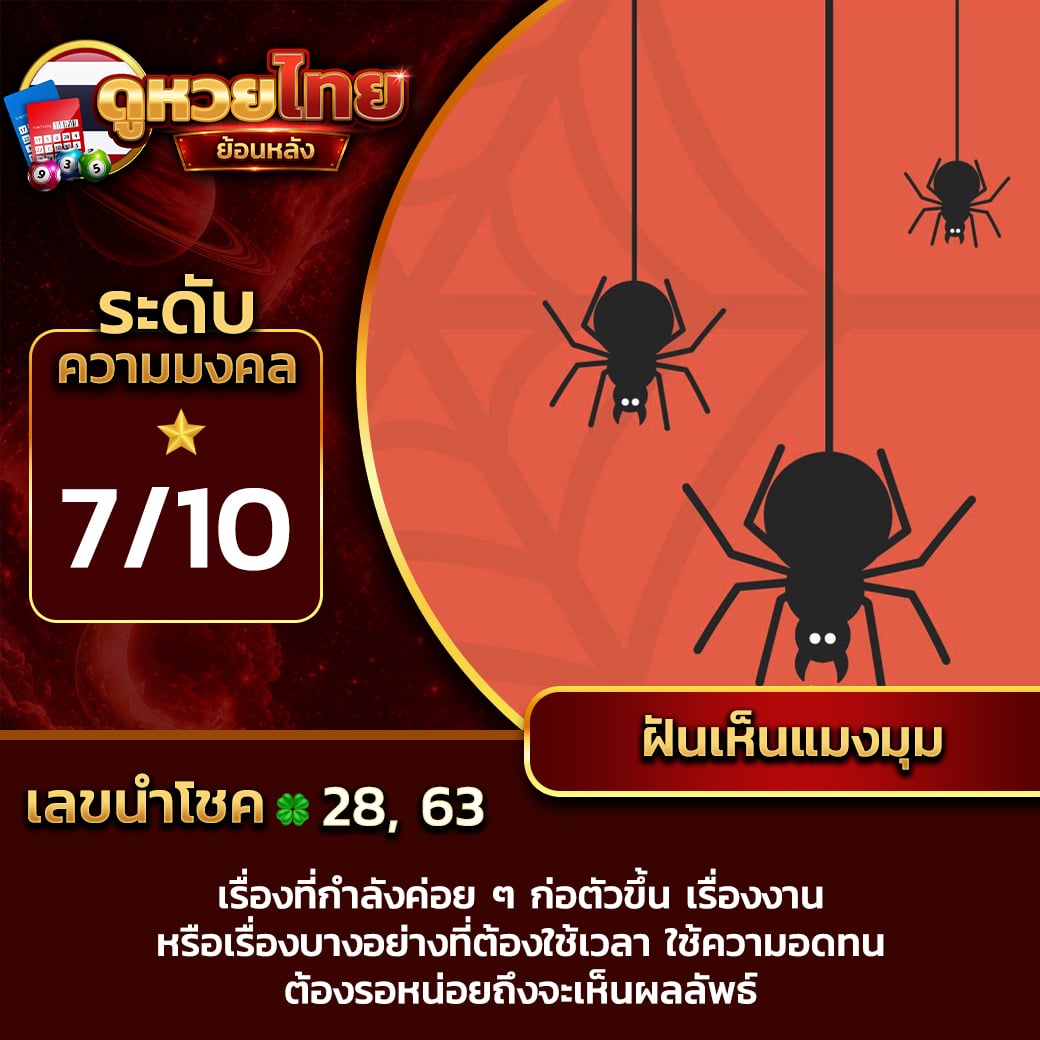 ฝันเห็นแมงมุม